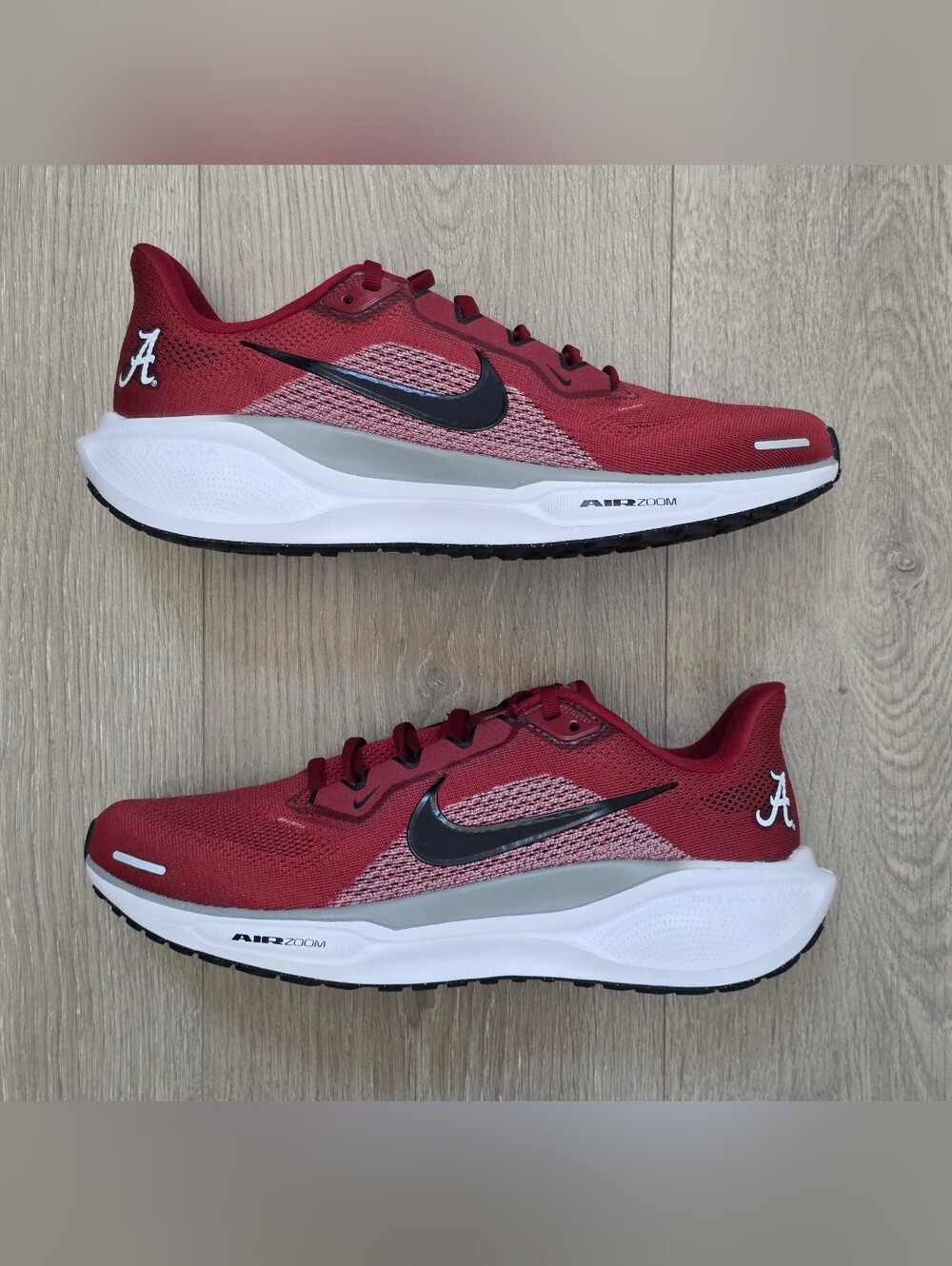 Nike Air Zoom Pegasus 41 NCAA Alabama Crimson Tide Run Shoes IB3264-600 Mens 7.5